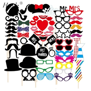 Photo Booth Props <strong>on</strong> <strong>a</strong> <strong>Stick</strong> DIY Kit for Wedding Birthday Party Decoration Favors Dress-up Photobooth Accessories PFB0096