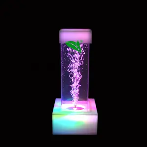 led christmas lights acrylic square water bubble lamp mini home decorations