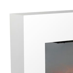 Cheminée électrique à effet de flamme avec galets blancs classiques, nouvelle technologie décorative, source de lumière LED, télécommande, 2000W, 20-40 m² - Product Image 5