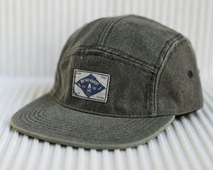 <b>Flat</b> brim Americana style heavy baseball <b>cap</b> for <b>men</b> retro and artistic label washed cotton and linen distressed baseball <b>cap</b> - Product Image 2