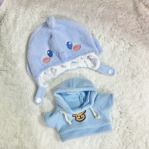 Mignonne robe <span class=keywords><strong>tenue</strong></span> vêtements seulement 20cm petit castor rubis poupée bébé morveux cochon chapeau amour pull ensemble - Product Image 1