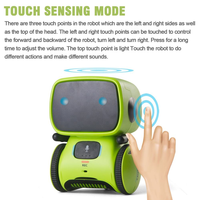 Vente directe d'usine de robots jouets éducatifs interactifs intelligents à commande vocale et tactiles, robots jouets parlants interactifs
