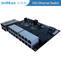OEM L2 L3 10G concentrador de red Precio de temperatura integrado a bordo vlan 10 100 de 1000mbps industrial conmutador de red