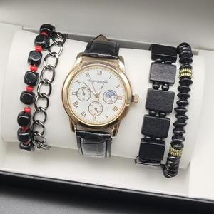 Ensemble <span class=keywords><strong>montre</strong></span> décontractée et bracelet pour hommes, lot <span class=keywords><strong>de</strong></span> 5 pièces à prix très bon marché, coffret cadeau <span class=keywords><strong>montre</strong></span> et bracelet tendance pour hommes CC039 - Product Image 3