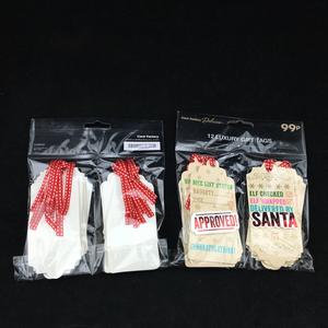 12pcs Per Set 2 Assorted Designs Luxury Handcrafted <strong>Christmas</strong> <strong>Decoration</strong> Paper Gift Tags with 3D Sticker Print Handing Gift Tags - Product Image 2