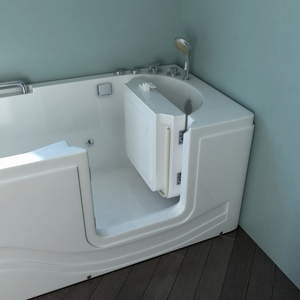 고품질 아크릴 노인용 욕조 월풀 워크인 욕조 독립형 마사지 에어 버블 욕조 - Product Image 4
