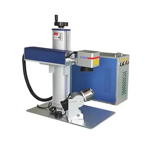 50W GZTECH Fiber Laser Marking Machine with Rotary Device Price