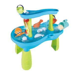 Tavolo da gioco per bambini con acqua e sabbia, tavolo da gioco per spiaggia e mare, tavolo da attività all'aperto - Product Image 1