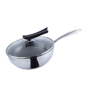 Sartén Antiadherente de Acero Inoxidable de 3 Capas, Utensilios de Cocina sin Humo ni Aceite, <span class=keywords><strong>Wok</strong></span> para <span class=keywords><strong>Restaurante</strong></span> - Product Image 4