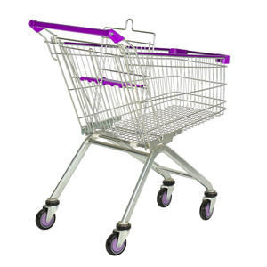 कस्टम रंग सुपरमार्केट शॉपिंग ट्रॉली जाल संरचना भोजन धारण करने वाली रोलिंग कार्ट - Product Image 4