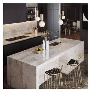 Taj Mhal Quartzite Surface en cuir comptoirs dalle petite cuisine comptoir Bookmatch dalles 2cm d'épaisseur dalle grand format - Product Image 2