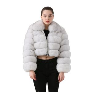 <span class=keywords><strong>Black</strong></span> <span class=keywords><strong>friday</strong></span> vente QC20045 nouveauté couleur personnalisée grande taille mode femmes hiver manteau de fourrure de renard veste de fourrure naturelle courte - Product Image 2