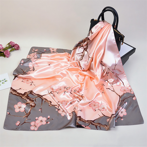 Voile Op Maat Gemaakte Chiffon Crêpe Satijn Zijden Hijab Voor Vrouwen Diamant Vierkante Stijl Moslim Tudung Bawal Uit Maleisië - Product Image 1