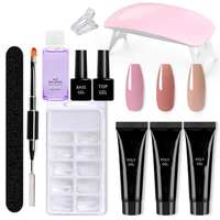 Gel Poly Acrylique Transparent Scintillant Effet Cristal pour Manucure Rapide 15/30ML – Extension d'Ongles Design