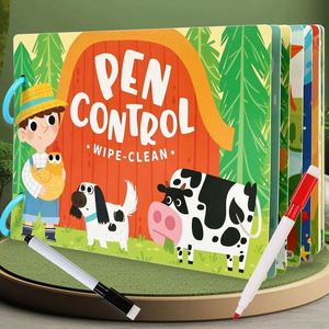 Cuaderno de Actividades Preescolares para el Control del Lápiz, para Niños Mayores de 3 Años, Libro de Escritura Reutilizable para Niños - Product Image 5