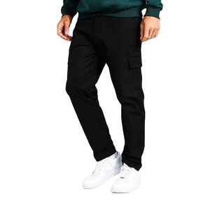 Pantalon cargo pour homme à jambe droite, grandes poches, logo personnalisé, taille hybride, double genouillère, pantalon de travail en velours côtelé pour homme - Product Image 2