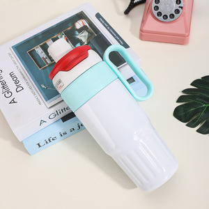 Vaso térmico para mujer con diseño elegante y asa, portátil, de doble uso, de acero inoxidable, para coche, para helados. - Product Image 3