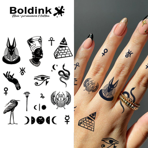 Tatuaggio Temporaneo Boldink Personalizzato Realistico dell'Occhio di Horus dell'Antico Egitto, Impermeabile e Duraturo per 2 Settimane, Inchiostro Jagua - Product Image 1
