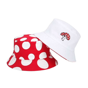 Sombrero de Sol Deportivo, de Viaje, Unisex, de Algodón, Reversible y Ajustable, con Diseño Creativo de Dibujos Animados de Hongos - Product Image 1