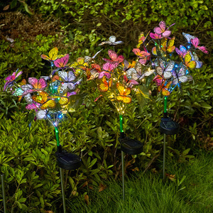 Luces Solares de Jardín con Forma de Mariposa, Decoración LED para Exteriores, Resistentes al Agua, Portátiles, con Estaca para Jardín - Product Image 2