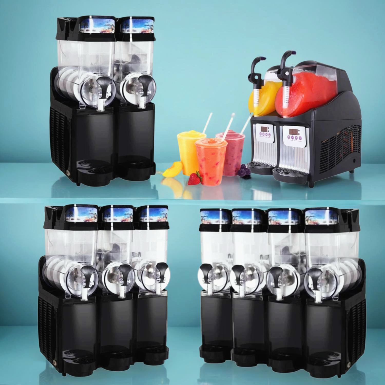 Double Bowl Frozen Daiquiri Machine For Sale Garvee 700v