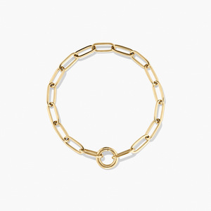 Minimalistische 18k Vergoldete Halskette Edelstahl O-Verschluss Federringverschluss Büroklammer-Kette DIY Kettenhalskette - Product Image 6