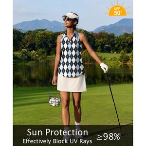 FOXA Chemise de golf sans manches pour femme, col à revers, séchage rapide, débardeur athlétique à col en V - Product Image 2