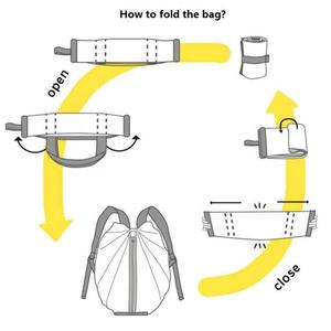 Sac à dos pliable léger 2023, best-seller, personnalisable, idéal comme cadeau promotionnel pour les écoliers - Product Image 3