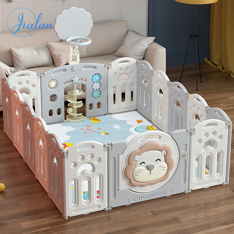 Настраиваемый складной большой игровой двор для детей, Детский безопасный пластиковый забор, манежи с воротами для детей, OEM