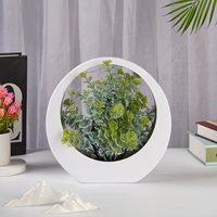 Ornements de bureau de bureau bonsaï de simulation plantes en pot artificielles multicolores avec lampe