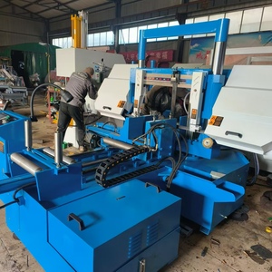 Bonne équerrage Double colonne système hydraulique de précision PLC contrôleur scie à ruban machine à vendre - Product Image 1