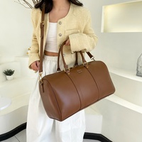 Sac de week-end personnalisé unisexe en cuir PU sac polochon de voyage de nuit style vintage pour homme et femme