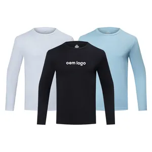 Premium Oem/Odm Long Sleeve T Shirt Soft 100% Cotton Long Sleeve T Shirt Custom Prints Logo Men'S Longsleeve T-Shirt