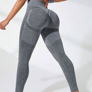 Pantalones de Yoga de alta elasticidad para mujer, pantalones largos sin costuras para Fitness, mallas de gimnasio con estampado de sonrisa, transpirables bajos personalizados para el verano - Product Image 2