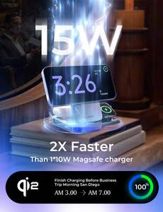 Cargador Inalámbrico Magnético Plegable LISEN Qi2 de 15W, Base de Carga Rápida Portátil para Viajes, para <span class=keywords><strong>iPhone</strong></span> 17 <span class=keywords><strong>Pro</strong></span> - Product Image 3