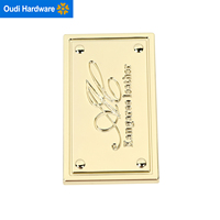 Plaque métallique personnalisée avec trous de fixation pour sacs à main, sacs, articles en cuir, étiquette de marque sur mesure