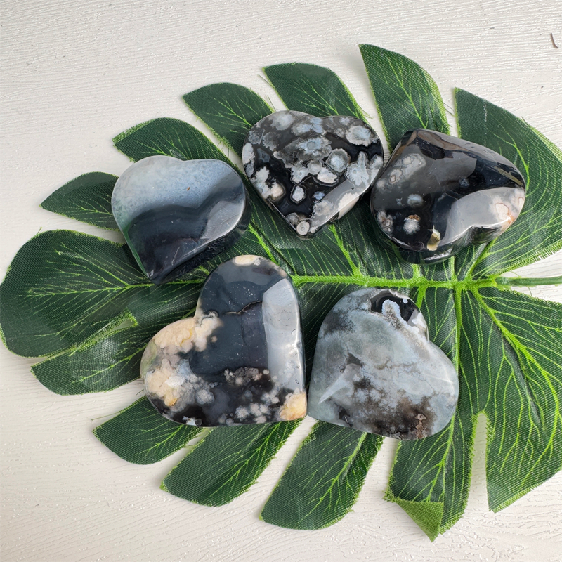 Agate fleur noire