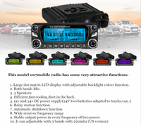 Radio para Coche Doble Banda VHF/UHF Walkie Talkie Estación de Radio para Automóvil UHF/VHF 136-174/400-520MHz Radio Bidireccional Transceptor HF para Radioaficionados