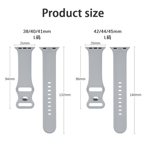 Mehrfarbiges Silikon armband mit Schmetterlings verschluss Verstellbar 38mm 42mm Weiches Silikon Wasserdicht für Iwatch Armband - Product Image 4