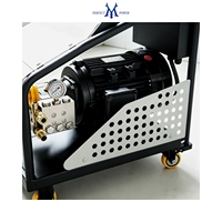 Nouvelle nettoyeuse haute pression électrique commerciale à eau froide en acier inoxydable 5,5 kW sur chariot pour lavage de voitures et nettoyage extérieur de jardin