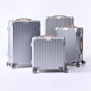 حقيبة أمتعة بعجلات جديدة 24 بوصة بإطار من الألومنيوم 20 بوصة حقيبة حمل على مقبض جلد مع عجلة عالمية - Product Image 1