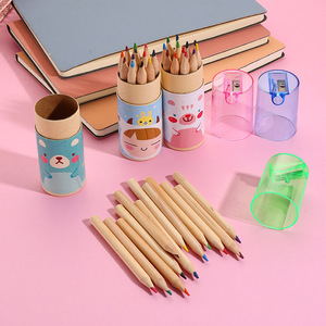 Crayons <span class=keywords><strong>de</strong></span> couleur pour enfants sur le thème des dessins animés Bview Art, ensemble <span class=keywords><strong>de</strong></span> <span class=keywords><strong>dessin</strong></span> 12 couleurs avec taille-<span class=keywords><strong>crayon</strong></span> - Product Image 1