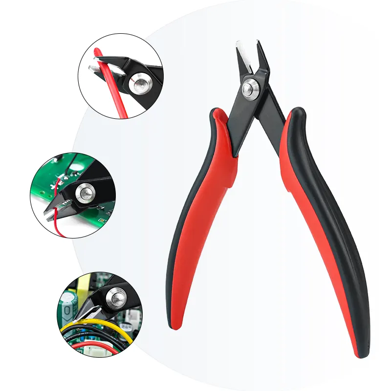 KAIWEETS Hand Tools Electrical Wire Cable Cutters Cutting Side Snips Flush Pliers Nipper Anti-slip Rubber Mini Diagonal Pliers