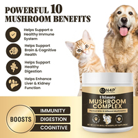 Complément alimentaire premium pour chiens et chats, mélange de 10 champignons, pour la santé immunitaire, digestive et cérébrale, poudre naturelle, 90g, 180 doseurs, fabrication OEM