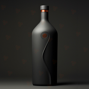 Nouvelle conception d'usine Jingbo Bouteille en verre sérigraphiée enduite <span class=keywords><strong>noire</strong></span> en forme pour Spiritueux Tequila <span class=keywords><strong>Gin</strong></span> - Product Image 5