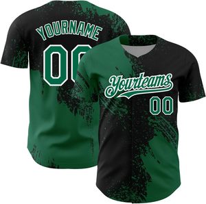 Número Jersey personalizado béisbol Jerseys botón abajo rojo azul marino personalizado Hip Hop béisbol camisas cosido nombre Número Logo - Product Image 3