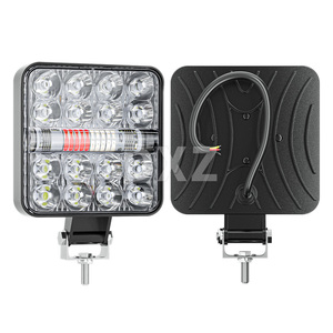 DXZ 3 pollici quadrati LED luce da lavoro impermeabile rosso blu lampeggiante faretto nuova nebbia Led luce di guida per veicolo camion auto - Product Image 2