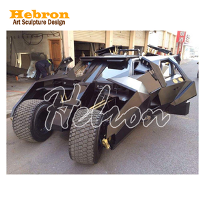 Escultura de Metal de Gran Tamaño Personalizada, Réplica de Coche de <span class=keywords><strong>Batman</strong></span> en Acero Inoxidable, Decoración de Coche, Simulación de Coche de Carreras de Fórmula - Product Image 6