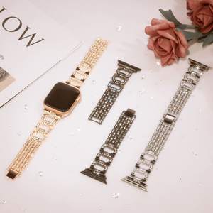 <span class=keywords><strong>Bracelet</strong></span> de montre en diamant de luxe pour femmes, chaîne, <span class=keywords><strong>bracelet</strong></span> en acier en forme de <span class=keywords><strong>D</strong></span> pour <span class=keywords><strong>Apple</strong></span> <span class=keywords><strong>Watch</strong></span> Series 6 7 8 - Product Image 5