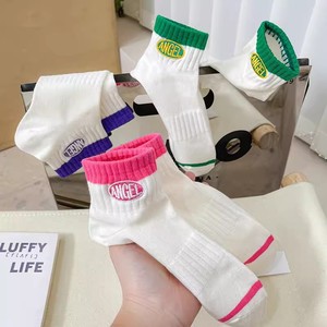 Angel Ankle <b>Socks</b> Women Breathable Sweat Absorbing <b>Polyester</b> Cotton Short <b>Socks</b> Summer Casual Student Style - Product Image 3